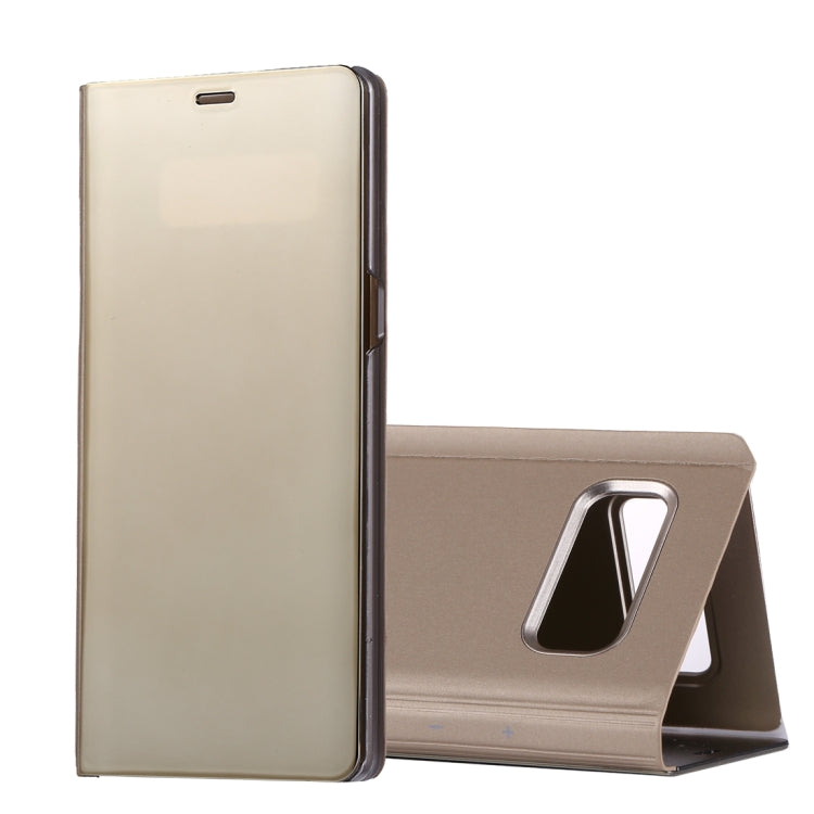 For Galaxy Note 8 Electroplating Mirror Horizontal Flip Leather Case with Sleep / Wake-up & Holder Function(Gold) - Galaxy Phone Cases by PMC TechLife | Online Shopping South Africa | PMC TechLife