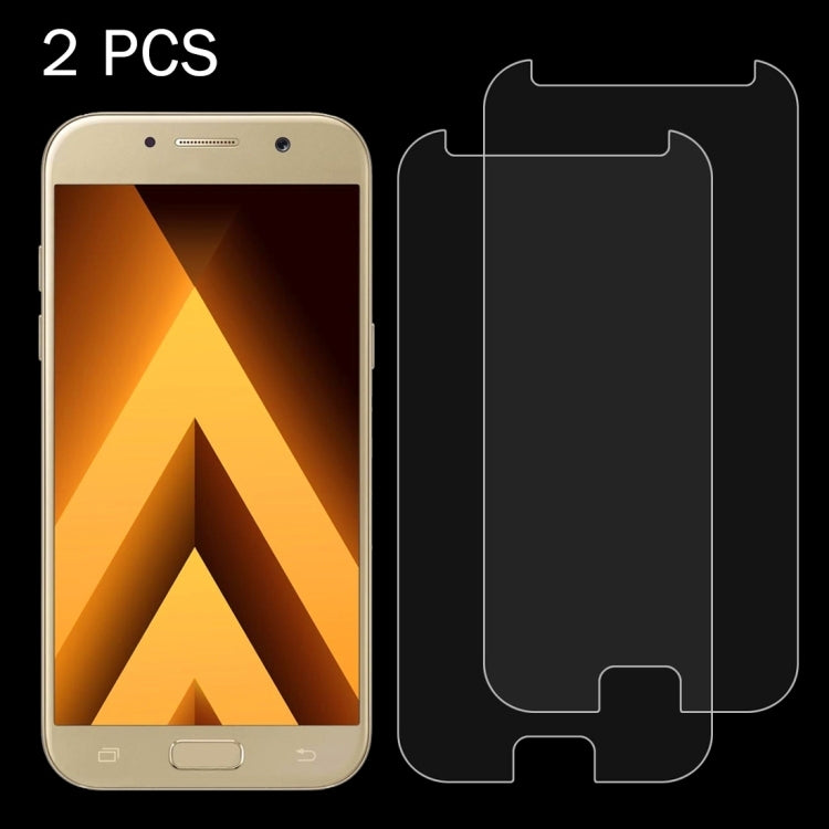 2 PCS for Galaxy A5 (2017) / A520 0.26mm 9H Surface Hardness 2.5D Explosion-proof Tempered Glass Non-full Screen Film - Galaxy Tempered Glass by PMC TechLife | Online Shopping South Africa | PMC TechLife
