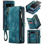 For Samsung Galaxy S10+ CaseMe-008 Detachable Multifunctional Flip Leather Phone Case(Blue)