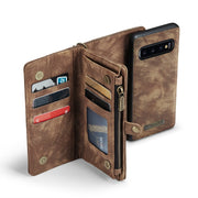 For Samsung Galaxy S10+ CaseMe-008 Detachable Multifunctional Flip Leather Phone Case(Brown)