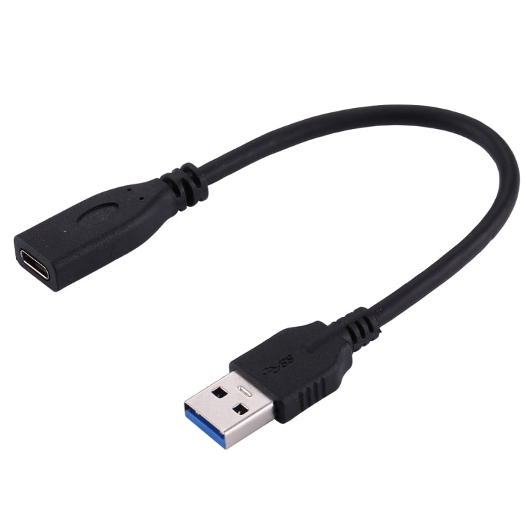 USB 3.0 Male to USB-C / Type-C 3.1 Female Adapter Cable, Cable Length: About 20cm(Black) - USB-C & Type-C Cable by PMC TechLife | Online Shopping South Africa | PMC TechLife | Buy Now Pay Later Mobicred