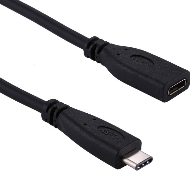 20cm USB-C / Type-C 3.1 Male to USB-C / Type-C Female Connector Adapter Cable(Black)