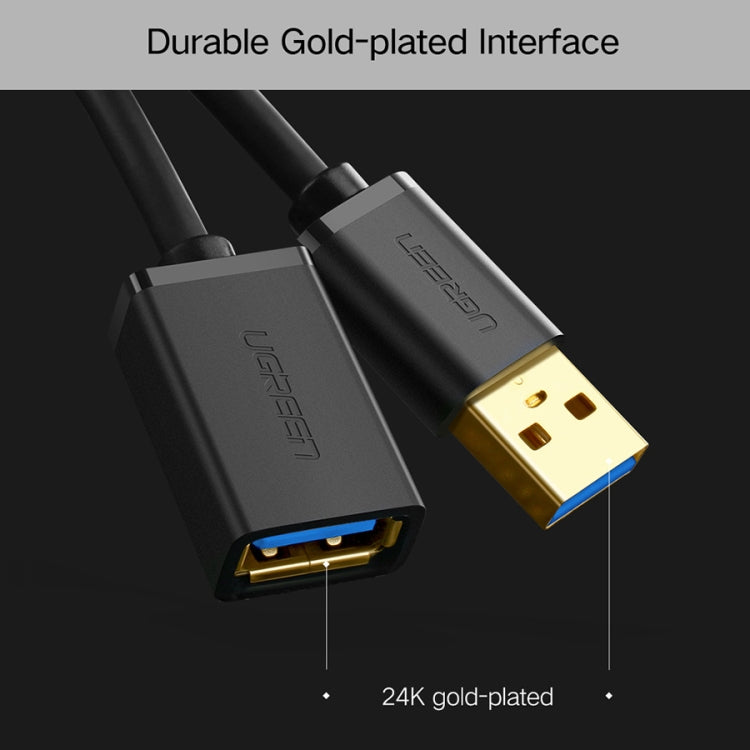 Ugreen 1.5m USB 3.0 Male to Female Data Sync Super Speed Transmission Extension Cord Cable - USB 3.0 by UGREEN | Online Shopping South Africa | PMC Jewellery | Buy Now Pay Later Mobicred