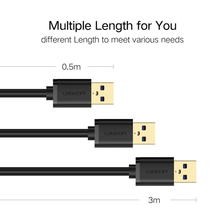 Ugreen 1.5m USB 3.0 Male to Female Data Sync Super Speed Transmission Extension Cord Cable - USB 3.0 by UGREEN | Online Shopping South Africa | PMC Jewellery | Buy Now Pay Later Mobicred