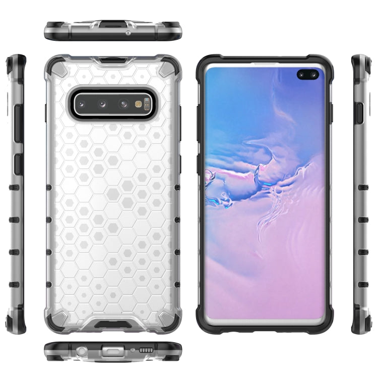 Honeycomb Shockproof PC + TPU Case for Galaxy S10+ (Blue) - Galaxy Phone Cases by PMC TechLife | Online Shopping South Africa | PMC TechLife