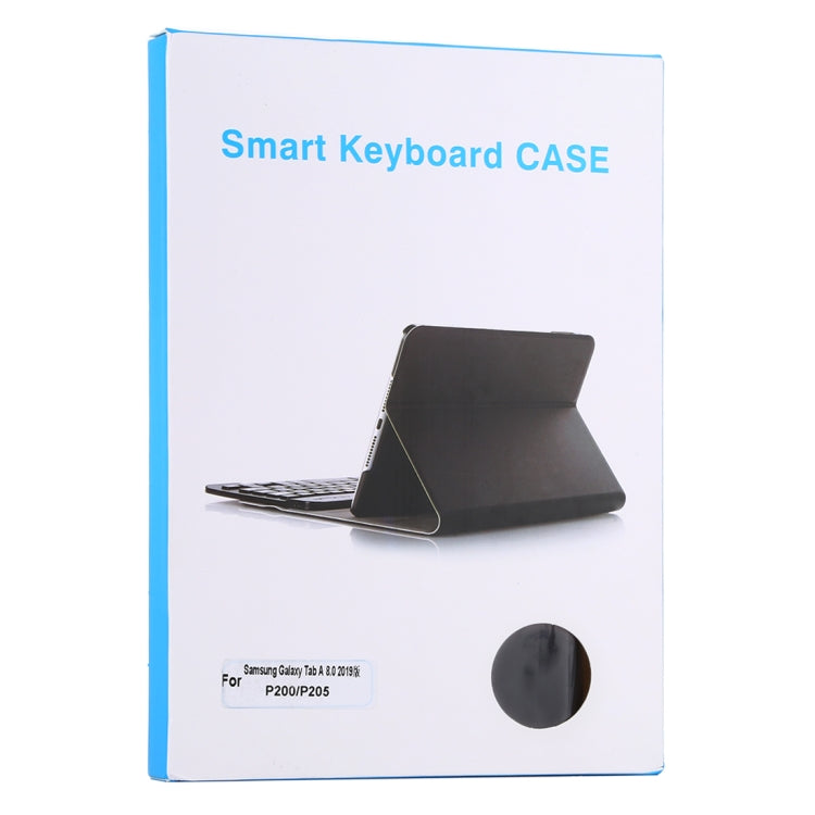 Ultra-thin Detachable Magnetic Bluetooth Keyboard Leather Tablet Case for Galaxy Tab A 8.0 2019 P200 / P205, with Holder(Black) - free shipping - PMC TechLife - Order now!