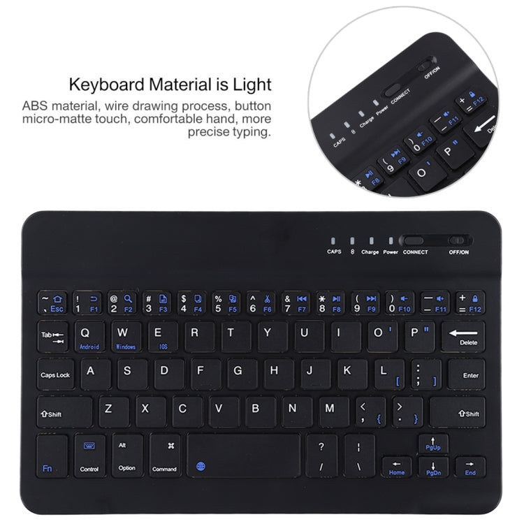 Ultra-thin Detachable Magnetic Bluetooth Keyboard Leather Tablet Case for Galaxy Tab A 8.0 2019 P200 / P205, with Holder(Black) - free shipping - PMC TechLife - Order now!