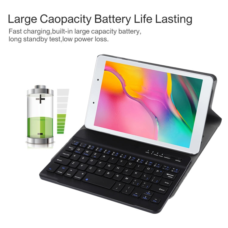 Ultra-thin Detachable Magnetic Bluetooth Keyboard Leather Tablet Case for Galaxy Tab A 8.0 2019 P200 / P205, with Holder(Black) - free shipping - PMC TechLife - Order now!