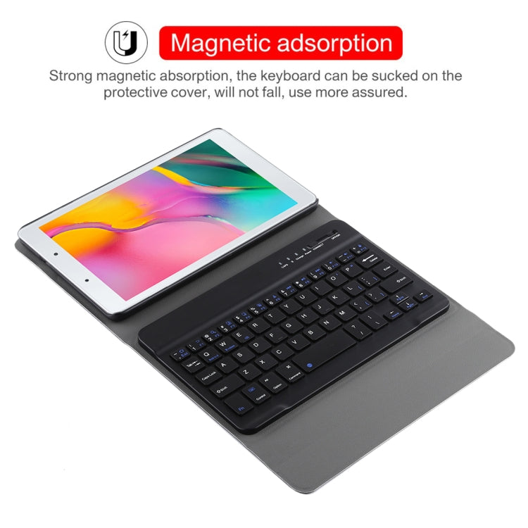 Ultra-thin Detachable Magnetic Bluetooth Keyboard Leather Tablet Case for Galaxy Tab A 8.0 2019 P200 / P205, with Holder(Black) - free shipping - PMC TechLife - Order now!