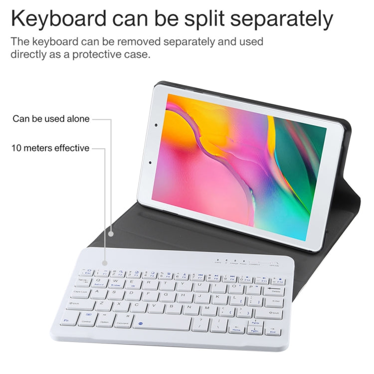 Ultra-thin Detachable Magnetic Bluetooth Keyboard Leather Tablet Case for Galaxy Tab A 8.0 2019 P200 / P205, with Holder(Rose Gold)
