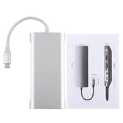 11 in 1 VGA + LAN Port + 4 x USB 3.0 + SD / TF Card + HDMI + Audio Port + USB-C / Type-C Female to USB-C / Type-C HUB Adapter (Silver)