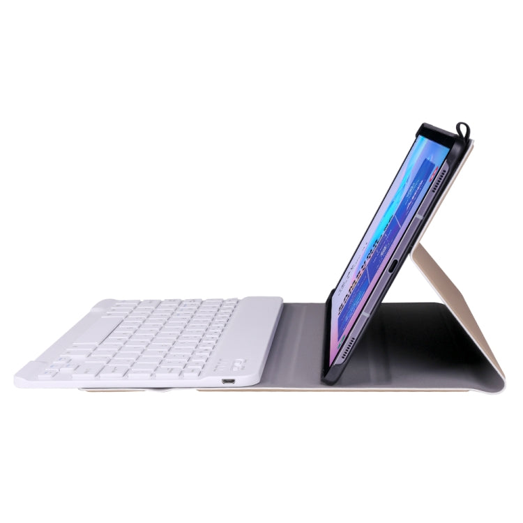 A860 For Samsung Galaxy Tab S6 10.5 inch T860 / T865 Detachable Bluetooth Keyboard Tablet Case with Pen Holder Elastic Strap(Gold) - Samsung Keyboard by PMC TechLife | Online Shopping South Africa | PMC TechLife