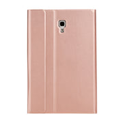ST590S Bluetooth 3.0 Fine Wool Texture PU Leather ABS Detachable Seven-color Backlight Bluetooth Keyboard Leather Tablet Case for Samsung Galaxy Tab A 10.5 inch T590 / T595, with Pen Slot & Holder (Rose Gold)
