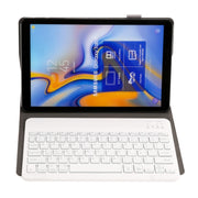 ST590S Bluetooth 3.0 Fine Wool Texture PU Leather ABS Detachable Seven-color Backlight Bluetooth Keyboard Leather Tablet Case for Samsung Galaxy Tab A 10.5 inch T590 / T595, with Pen Slot & Holder (Rose Gold)