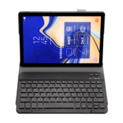 ST830S Bluetooth 3.0 Fine Wool Texture PU Leather ABS Detachable Seven-color Backlight Bluetooth Keyboard Leather Tablet Case for Samsung Galaxy Tab S4 10.5 inch T830 / T835, with Pen Slot & Holder (Black)
