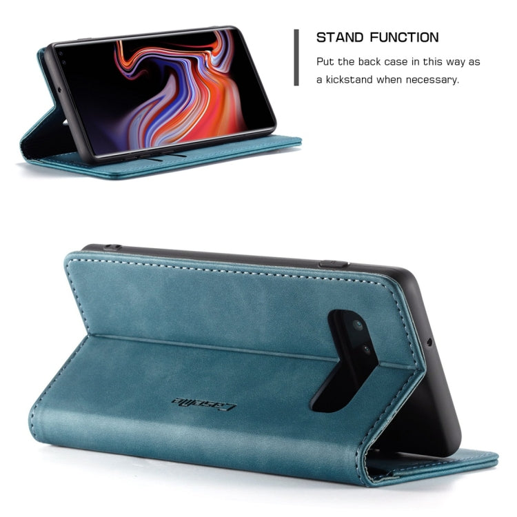 CaseMe-013 Multifunctional Retro Frosted Horizontal Flip Leather Case for Galaxy S10 Plus, with Card Slot & Holder & Wallet (Blue) - free shipping - PMC Jewellery - Order now!