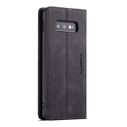 CaseMe-013 Multifunctional Retro Frosted Horizontal Flip Leather Case for Galaxy S10 E, with Card Slot & Holder & Wallet (Black)