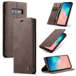 CaseMe-013 Multifunctional Retro Frosted Horizontal Flip Leather Case for Galaxy S10 E, with Card Slot & Holder & Wallet (Coffee) - free shipping - PMC Jewellery - Order now!