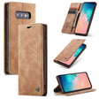 CaseMe-013 Multifunctional Retro Frosted Horizontal Flip Leather Case for Galaxy S10 E, with Card Slot & Holder & Wallet (Brown) - free shipping - PMC Jewellery - Order now!