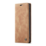 CaseMe-013 Multifunctional Retro Frosted Horizontal Flip Leather Case for Galaxy S10 E, with Card Slot & Holder & Wallet (Brown)