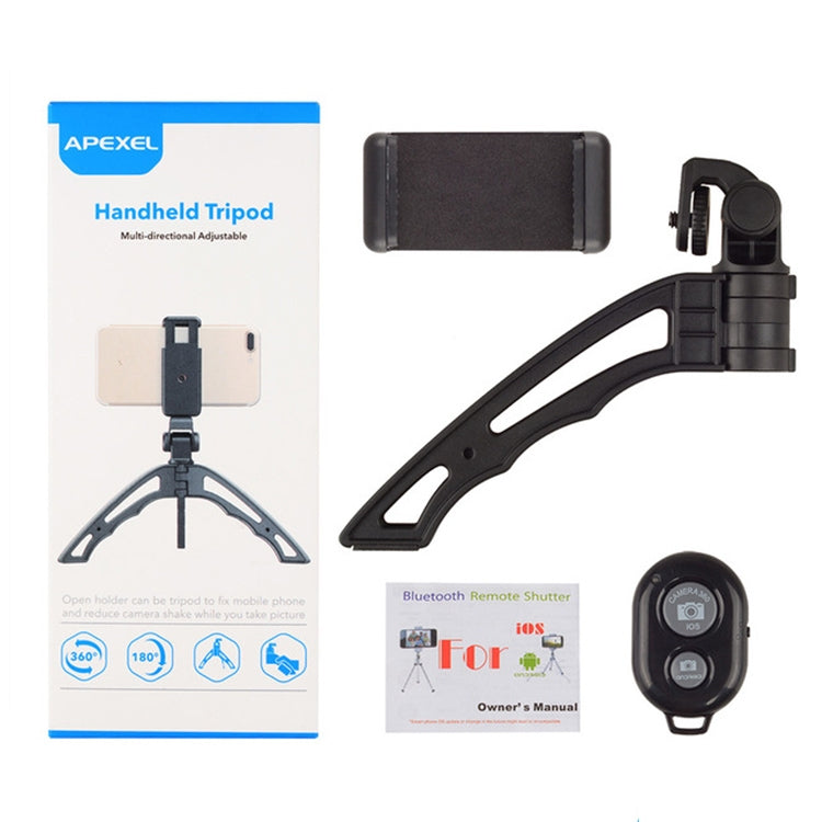 APEXEL Portable Handheld Lazy Live Broadcast Desktop Folding Universal Bluetooth Tripod Phone Holder - Stand by APEXEL | Online Shopping South Africa | PMC TechLife | Buy Now Pay Later Mobicred