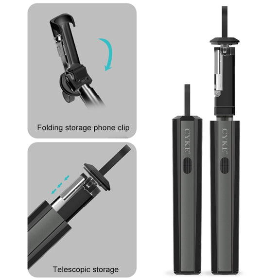 CYKE P9 Universal Stretchable Hidden One-piece Wireless Bluetooth Selfie Stick(Black)