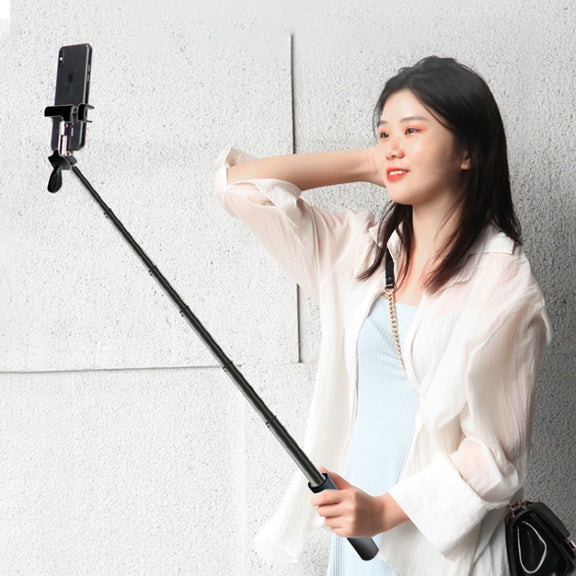 CYKE P9 Universal Stretchable Hidden One-piece Wireless Bluetooth Selfie Stick(Black)