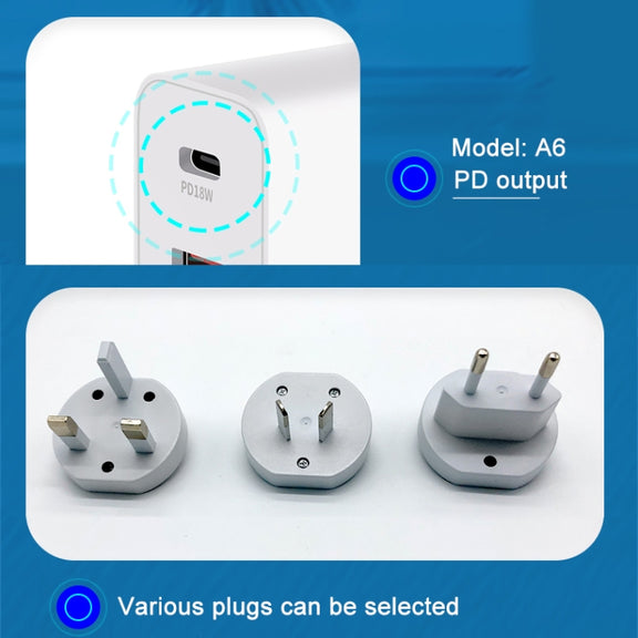 WLX-A6 4 Ports Quick Charging USB Travel Charger Power Adapter, US Plug