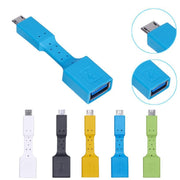 5 PCS Micro USB Male to USB 3.0 Female OTG Adapter (Blue)