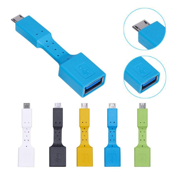 5 PCS Micro USB Male to USB 3.0 Female OTG Adapter (Blue)
