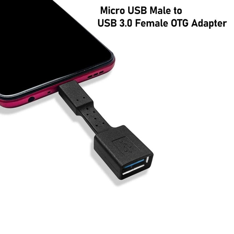 5 PCS Micro USB Male to USB 3.0 Female OTG Adapter (White)