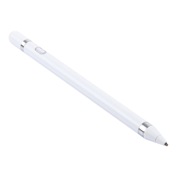 Short Universal Rechargeable Capacitive Touch Screen Stylus Pen with 2.3mm Superfine Metal Nib, For iPhone, iPad, Samsung, and Other Capacitive Touch Screen Smartphones or Tablet PC(White) - free shipping - PMC Jewellery - Order now!
