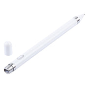 Short Universal Rechargeable Capacitive Touch Screen Stylus Pen with 2.3mm Superfine Metal Nib, For iPhone, iPad, Samsung, and Other Capacitive Touch Screen Smartphones or Tablet PC(White)