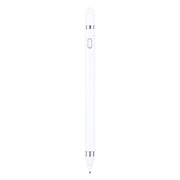 Short Universal Rechargeable Capacitive Touch Screen Stylus Pen with 2.3mm Superfine Metal Nib, For iPhone, iPad, Samsung, and Other Capacitive Touch Screen Smartphones or Tablet PC(White)