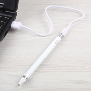 Short Universal Rechargeable Capacitive Touch Screen Stylus Pen with 2.3mm Superfine Metal Nib, For iPhone, iPad, Samsung, and Other Capacitive Touch Screen Smartphones or Tablet PC(White)