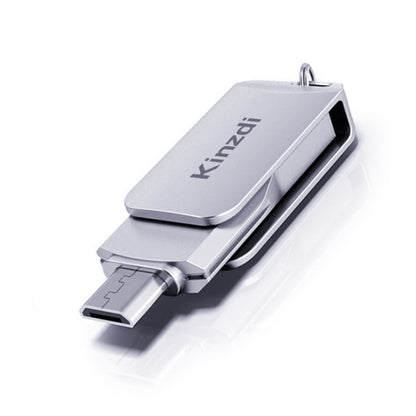 Kinzdi 128GB USB + Type-C Interface Metal Twister Flash Disk V8 (Silver) - free shipping - PMC Jewellery - Order now!