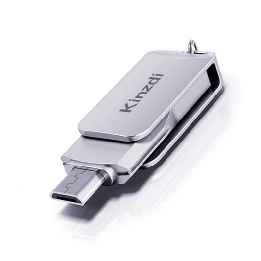 Kinzdi 128GB USB + Type-C Interface Metal Twister Flash Disk V8 (Silver) - free shipping - PMC Jewellery - Order now!