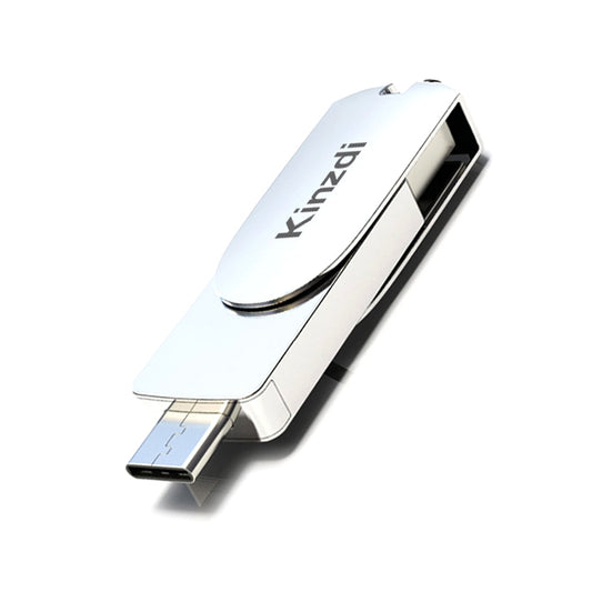 Kinzdi 256GB USB 3.0 + Type-C 3.0 Interface Metal Twister Flash Disk V11 (Silver) - free shipping - PMC Jewellery - Order now!