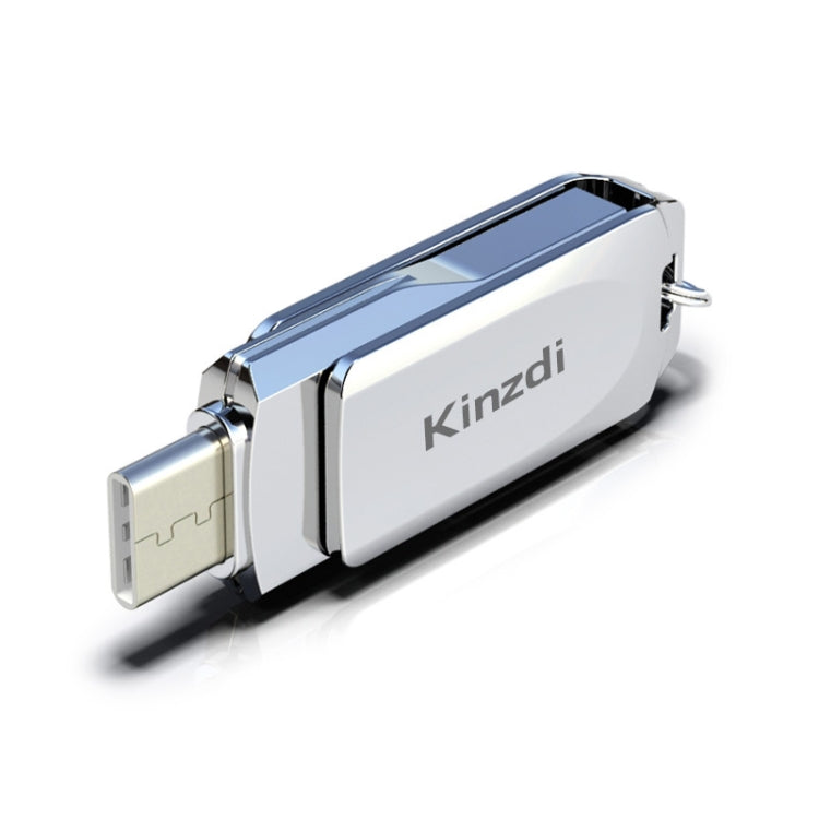 Kinzdi 64GB USB + Type-C Interface Metal Twister Flash Disk V10 (Silver) - free shipping - PMC Jewellery - Order now!