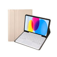 For iPad 10th Gen 10.9 2022 YA10B-A Lambskin Texture Bluetooth Touch Keyboard Leather Tablet Case with Pen Slot(Gold) - Universal by PMC TechLife | Online Shopping South Africa | PMC TechLife