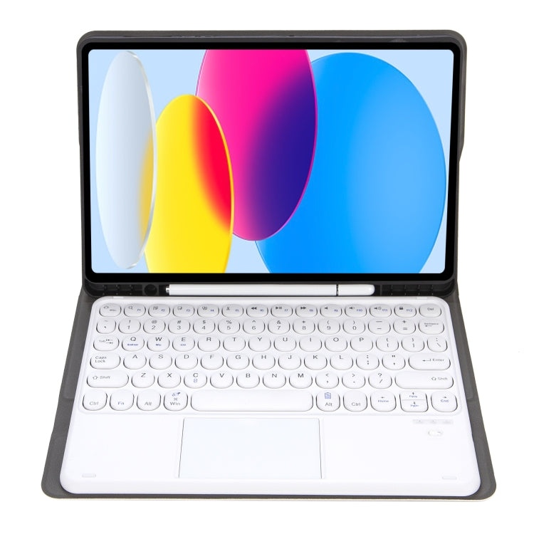 For iPad 10th Gen 10.9 2022 YA10B-A Lambskin Texture Bluetooth Touch Keyboard Leather Tablet Case with Pen Slot(Gold) - Universal by PMC TechLife | Online Shopping South Africa | PMC TechLife