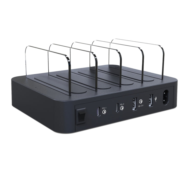 45W PD USB-C / Type-C + 18W PD USB-C / Type-C + 18W QC 3.0 USB + USB Ports Smart Charger with Detachable Bezel, UK Plug - Multifunction Charger by PMC Jewellery | Online Shopping South Africa | PMC Jewellery | Buy Now Pay Later Mobicred