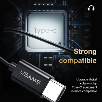 USAMS US-SJ482 EP-43 Wired In Ear USB-C / Type-C Interface Metal Digital HiFi Noise Reduction Earphones with Mic & Digital Chip, Length: 1.2m(Black) - free shipping - PMC Jewellery - Order now!