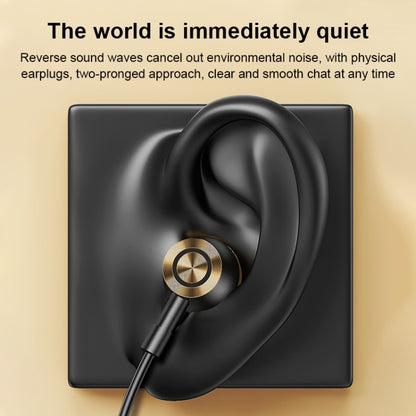 USAMS US-SJ482 EP-43 Wired In Ear USB-C / Type-C Interface Metal Digital HiFi Noise Reduction Earphones with Mic & Digital Chip, Length: 1.2m(Black) - free shipping - PMC Jewellery - Order now!