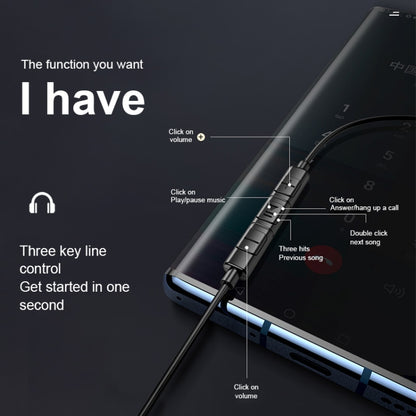 USAMS US-SJ482 EP-43 Wired In Ear USB-C / Type-C Interface Metal Digital HiFi Noise Reduction Earphones with Mic & Digital Chip, Length: 1.2m(Black) - free shipping - PMC Jewellery - Order now!