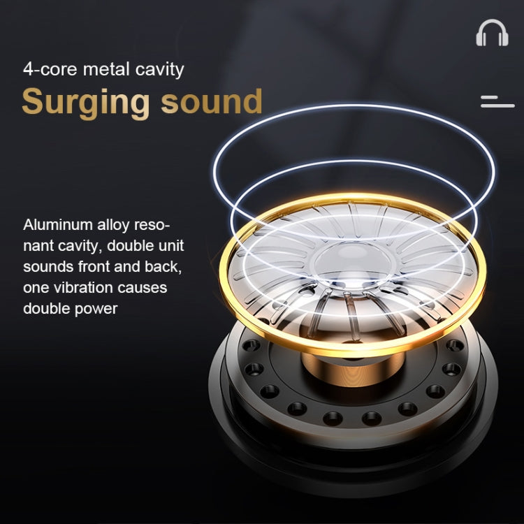 USAMS US-SJ482 EP-43 Wired In Ear USB-C / Type-C Interface Metal Digital HiFi Noise Reduction Earphones with Mic & Digital Chip, Length: 1.2m(Black) - free shipping - PMC TechLife - Order now!