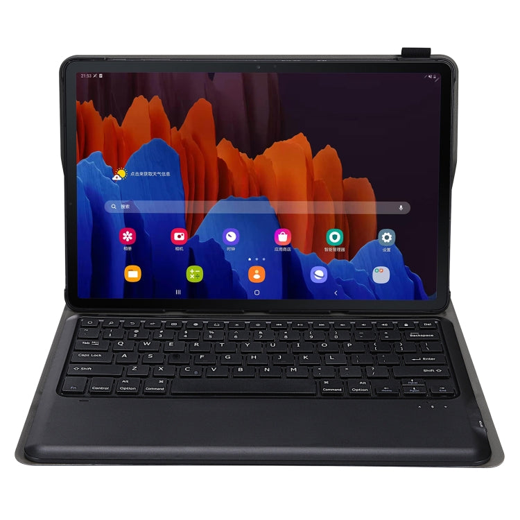 A970 Detachable Bluetooth Keyboard Ultrathin Horizontal Flip Leather Tablet Case for Samsung Galaxy Tab S7 FE T730 / T736 / S7+ T970 / T975 / T976(Black) - Samsung Keyboard by PMC TechLife | Online Shopping South Africa | PMC TechLife | Buy Now Pay Later Mobicred