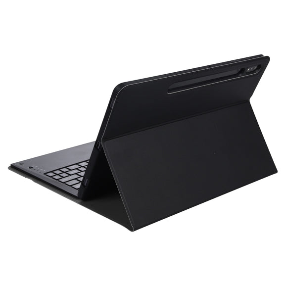 A970B Detachable Bluetooth Keyboard Ultrathin Horizontal Flip Leather Tablet Case with Pen Slot for Samsung Galaxy Tab S7 FE T730 / T736 / S7+ T970 / T975 / T976(Black)