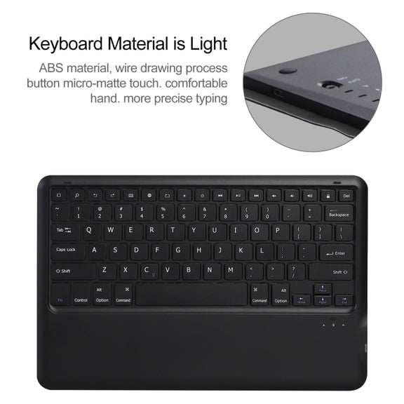 A970B Detachable Bluetooth Keyboard Ultrathin Horizontal Flip Leather Tablet Case with Pen Slot for Samsung Galaxy Tab S7 FE T730 / T736 / S7+ T970 / T975 / T976(Black)