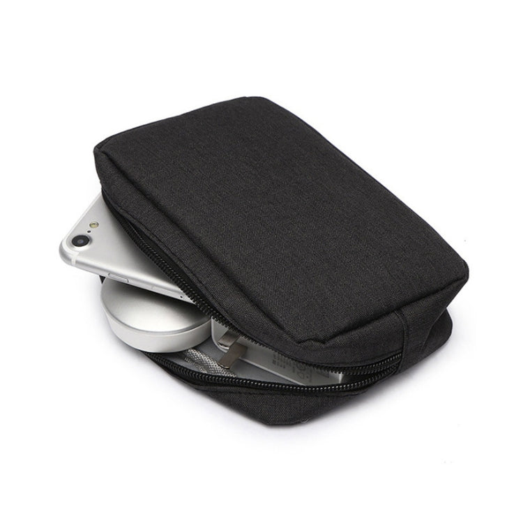 Multi-functional Headphone Charger Data Cable Storage Bag Power Pack, Size: S, 17 x 11.5 x 5.5cm (Black)